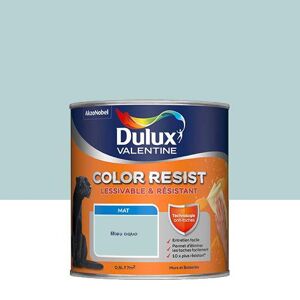 Dulux Valentine Color Resist - Murs&Boiseries; - Mat Bleu Aqua - 2,5L