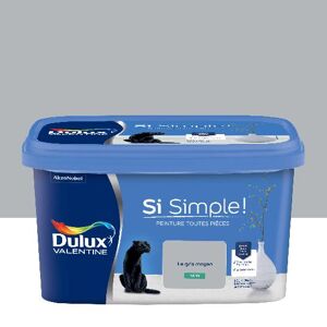 Dulux Valentine Si Simple! - Peinture toutes pièces - Satin Le Gris Moyen - 2,5L