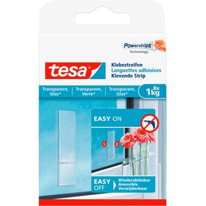 Tesa Languettes adhésives Tesa pour verre et surface transparente - Lot de 8