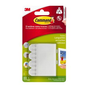 Command Languettes adhésives petites 3M Command - Blister de 4 x 2