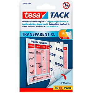 Pastilles adhésives Tesa Tack transparentes - Etui de 36 7