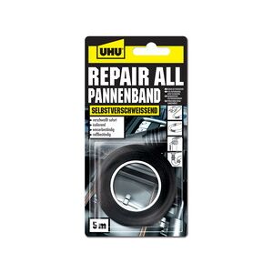 Uhu ruban de réparation repair all, (l)19 mm x (L)5 m, noir - Lot de 2