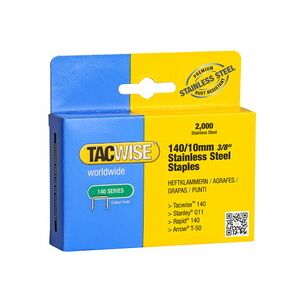 Tacwise Agrafes 140/8 mm, acier inoxydable, 2.000 pièces - Lot de 2