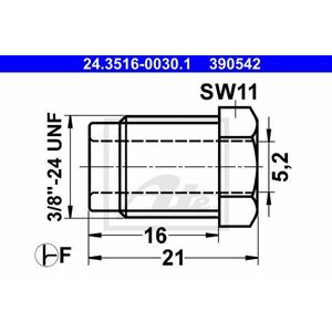 ATE Vis de raccord (Ref: 24.3516-0030.1)