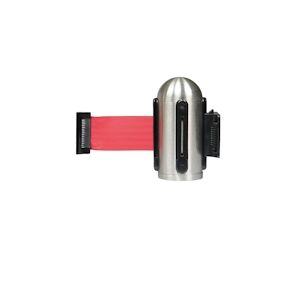 Securit® TrafficMaster ProGuide Accroche murale à corde rétractable Rouge - acier inoxydable - kit de fixation au mur inclus - 210cm 
