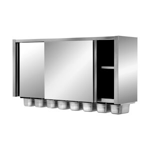 L2G Meuble suspendu pour 7 distributeurs à ingrédients inox 82 x 160 x 40 cm L2G - CAT/16