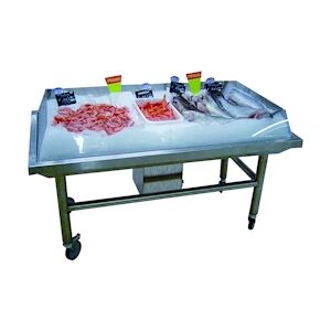 L2G Module d'animation roulant pour poissonnerie inox 90 x 150 x 80 cm L2G - MODA1500