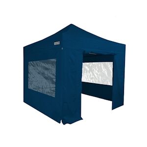 FRANCE BARNUMS Tente pliante 3x3m pack fenêtres - 4 murs - acier 45mm/polyester 380g Norme M2 - bleu - FRANCE-BARNUMS