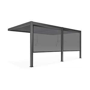 Oviala Business Pergola bioclimatique adossée 3x6m et 2 Stores 2,66 x 2,34m