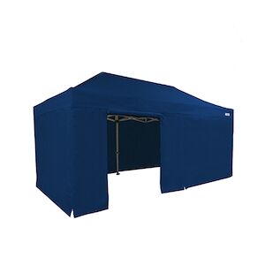 FRANCE BARNUMS Tente pliante PRO 3x6m pack côtés - 6 murs - ALU 45mm/polyester 380g Norme M2 - bleu - FRANCE-BARNUMS