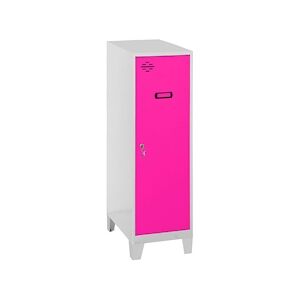 SimonRack Vestiaire métallique mini démonté + plateau GRIS/ROSE 1015x300x500 mm (haut x largeur x profondeur)