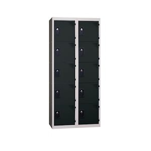 Provost Vestiaires 5 cases x 2 colonnes - En kit - Anthracite - Largeur 60cm - PROVOST