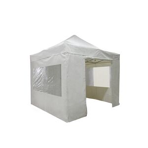 FRANCE BARNUMS Tente pliante PRO 3x3m pack fenêtres - 4 murs - ALU 45mm/polyester 380g Norme M2 - blanc - FRANCE-BARNUMS