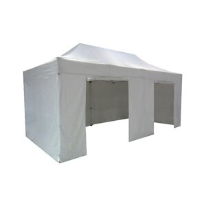 FRANCE BARNUMS Tente pliante 3x6m pack côtés - 6 murs - acier 45mm/polyester 380g Norme M2 - blanc - FRANCE-BARNUMS