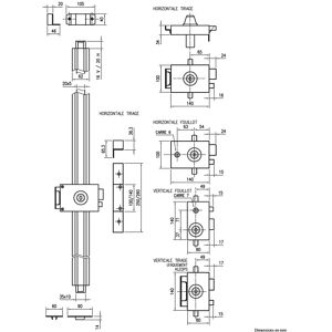 VAK Mécanisme multipoints VAKMOBIL® Kléops® A2P* horizontale à fouillot droite blanc - HERACLES - VK0312H0014