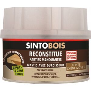 SINTO Mastic sans styrène SINTOBOIS chêne moyen 550g + 30g - SINTO - 33711