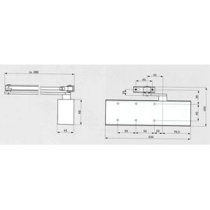 DORMA Ferme-porte TS71 F3-4 fourni sans bras finition blanc - DORMA - 22212111