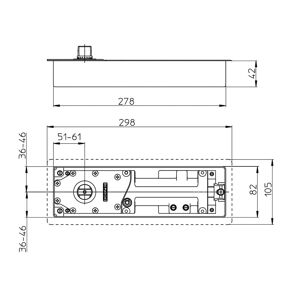 GEZE Pivot TS 500 EN force 3 fixe sans arrêt - GEZE - 103 086