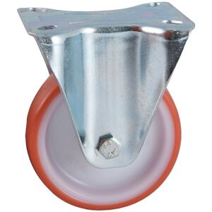 Roulette D200mm polyuréthane rouge platine fixe - AVL - 504826O