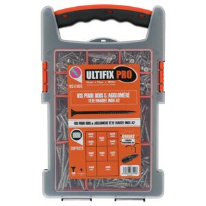 ULTIMA VISSER FIXER COLLER Vis à bois agglomérés tête fraisée Pozidrive coffret de 750 - ULTIMA - GRAPPACK03