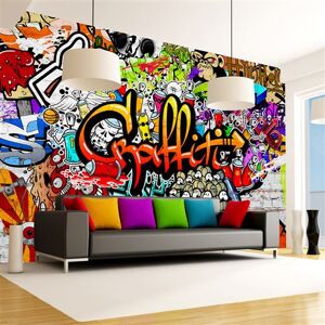 Artgeist Papier peint Colorful Graffiti-Taille L 100 x H 70 cm Imprimé - Publicité