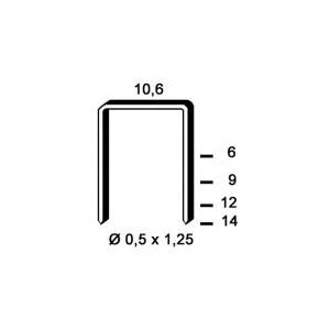 5 000 agrafes galvanisées PF-09 - 10,6 x 9 x D. 0,5 x 1,25 mm - 6PF091 - Alsafix - Publicité