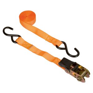 Kerbl Sangle d'arrimage à cliquet 4pcs, orange, 25mm, 5m unisexe - Publicité