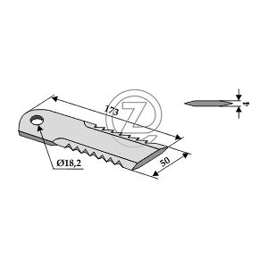 Couteau de broyeur de paille 28274025000 - Biso