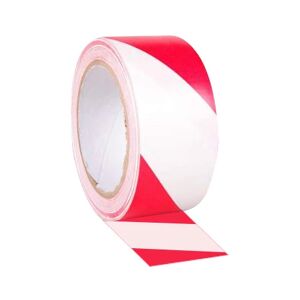 Axess Industries bande de signalisation adhésive bicolore   coloris blanc et rouge