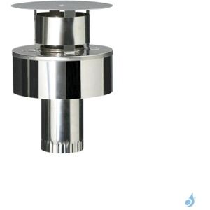 Poujoulat Chapeau terminal vertical PGI Poujoulat CTIV Inox ou Noir Ø80/130 et Ø100/150