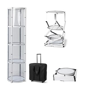 Edimeta Vitrine Tour Cylindrique Pliante hauteur 206 cm