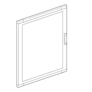 Bticino Porte vitrée Bticino MAS pour tableaux muraux LDX400 LDX800 93860V