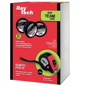 Raytech Kit 20 rubans isolants 25 m Raytech et flexomètre 3 m RAYTEAMK20