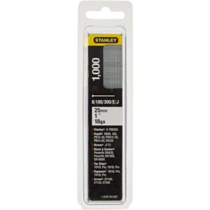 Stanley 1-SWKBN100T, 25mm /1&quot; / Boîte 1000 Clous 18Ga 8/300/E/J