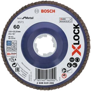 Bosch Plateaux a lamelles X-LOCK, 115 mm, G 120, X571, Best for Metal 2608619208