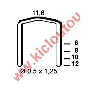 Kicloutou Agrafes STCR5019 - 14 mm - Boite de 5000