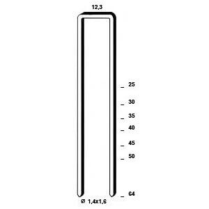 Kicloutou Agrafes 16 NC-S4 - 64 mm Galva - Boite de 10000