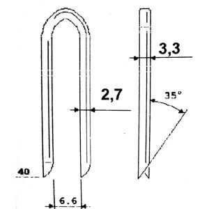 Montana 2100 Crampillons 40mm Galva pour agrafeuse clôture