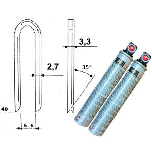 Pack de 2100 Crampillons 40mm Galva + Gaz pour montana GF3140