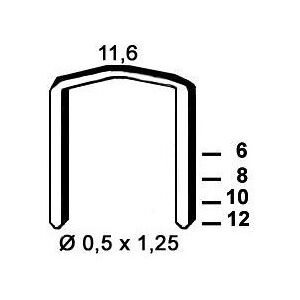 Kicloutou Agrafes STCR5019 - 10 mm - Boite de 5000