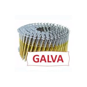 Kicloutou Pointes 16° 2.1x38 mm crantées galva - rouleau de 350 clous