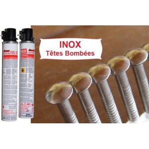 Kicloutou Pack pointes 20° INOX ANNELEES TB 2.8x50 boite de 2000 AVEC gaz