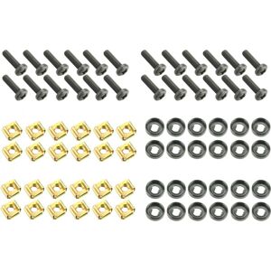 Adam Hall 19 Parts 5928 M24 AH - Lot de 24 vis M6 x 20 mm avec ecrou cage et rondelle - Pieces de rechange