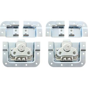 Adam Hall Hardware SPLIT-LID - Lot de 2 Charnière Fermeture papillon courte encastrable - Serrures