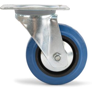 Riggatec roulette (plaque de montage carrée) 100mm BLUE WHEEL - Roulettes