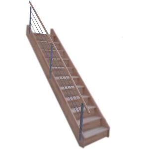 Levigne Rampe a Lisses Metal pour Escalier a Limon Central Montana