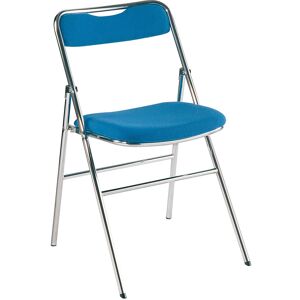 SETAM Chaise pliante Miramas en tissu bleu