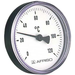 Thermometre bimetallique Afriso 63702 0/120 degres C, boîtier 63mm, 40mm, bague d