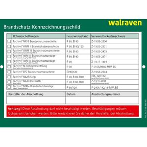 Walraven Plaque d'identification Pacifyre 2149999901 pour murs et plafonds