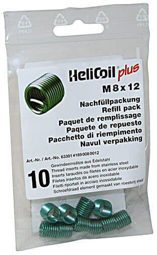 Helicoil Refill Pack Plus Threaded Inserts M 8